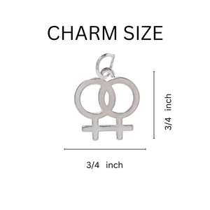 Same Sex Female Lesbian Symbol Split Ring Key Chains - The Awareness Company