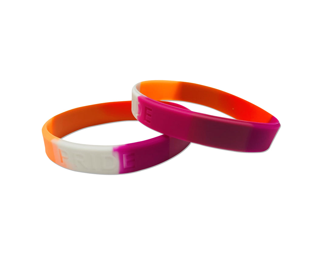 Sunset Lesbian Silicone Bracelets, Lesbian Wristbands - The Awareness Company