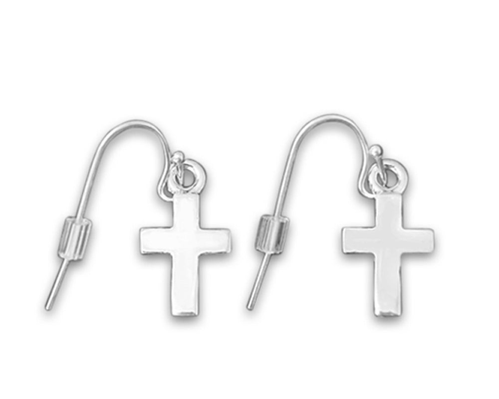 Silver Cross Earrings 
