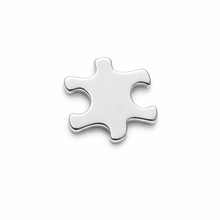 Load image into Gallery viewer, Small Elegant Silver Autism Awareness Puzzle Lapel Pins - The Awareness Company