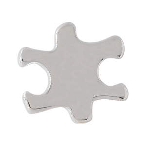 Small Elegant Silver Autism Awareness Puzzle Lapel Pins - The Awareness Company
