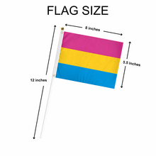 Load image into Gallery viewer, Small Pansexual Flags on a Stick - The Awareness Company