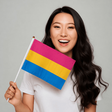 Load image into Gallery viewer, Small Pansexual Flags on a Stick - The Awareness Company