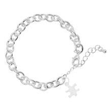 Load image into Gallery viewer, Small Puzzle Piece Autism Awareness Chunky Charm Bracelets - The Awareness Company