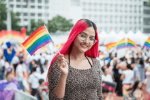 Load image into Gallery viewer, Small Rainbow Flags on a Stick - The Awareness Company