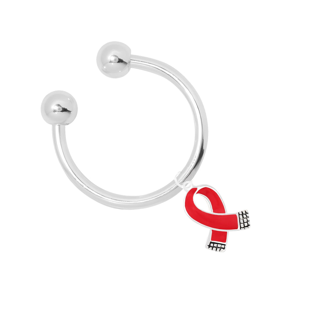 Small Red Ribbon Keychains - The Awareness Company