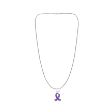 Load image into Gallery viewer, Small Size Purple Ribbon Necklaces - The Awareness Company