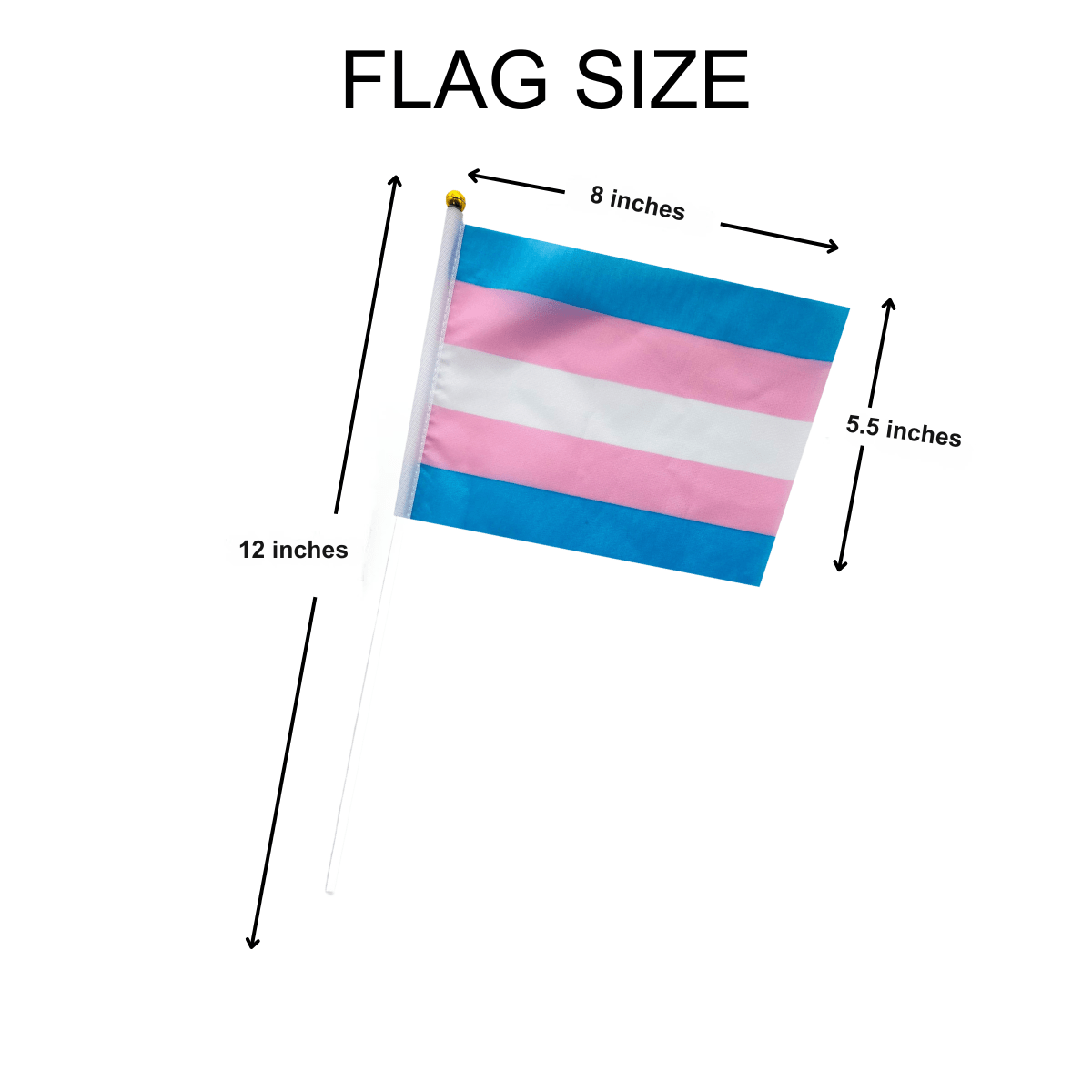 10 Pack Small Transgenderl Flags on a Stick – The Awareness Company