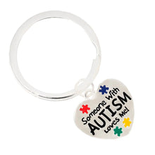Load image into Gallery viewer, Someone Loves Me Autism Split Style Key Chains - The Awareness Company