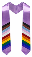 Load image into Gallery viewer, Gay Pride Lavender Graduation Stoles