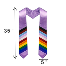 Load image into Gallery viewer, Gay Pride Lavender Graduation Stoles