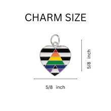 Load image into Gallery viewer, Straight Ally LGBTQ Pride Heart Charms - The Awareness Company
