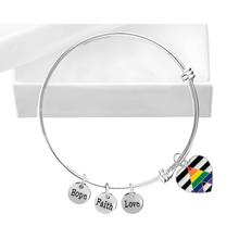 Load image into Gallery viewer, Straight Ally LGBTQ Pride Heart Retractable Charm Bracelets - The Awareness Company