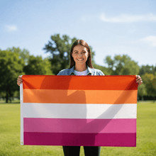 Load image into Gallery viewer, Sunset Lesbian 3 Feet by 5 Feet Nylon Flag - The Awareness Company