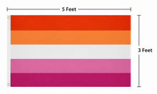 Load image into Gallery viewer, Sunset Lesbian 3 Feet by 5 Feet Nylon Flag - The Awareness Company