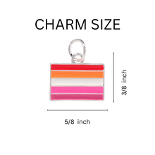 Load image into Gallery viewer, Sunset Lesbian Flag Black Cord Necklaces - The Awareness Company