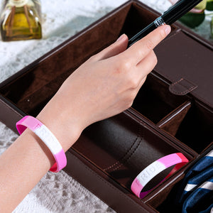 Sunset Lesbian Flag Silicone Bracelets - The Awareness Company