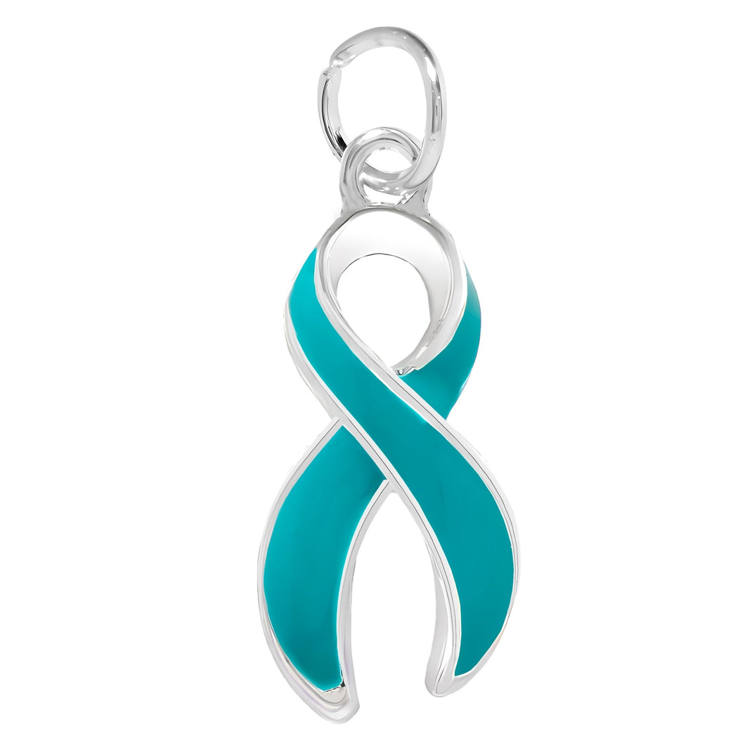 Teal Ribbon Charms - The Awareness Company