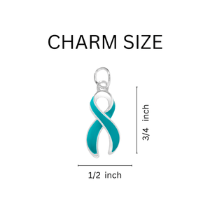 Teal Ribbon Leather Cord Bracelets - The Awareness Company