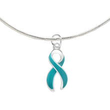 Load image into Gallery viewer, Teal Ribbon Necklaces - The Awareness Company