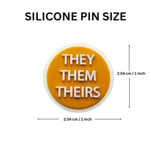 Load image into Gallery viewer, Bulk They Them Silicone Pronoun Pins for Gay Pride, LGBTQ Pronoun Jewelry - The Awareness Company