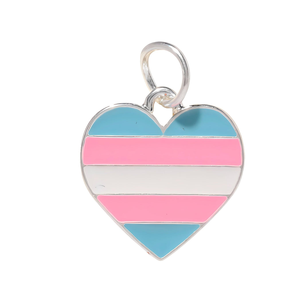 Transgender Heart Pride Charms - The Awareness Company