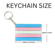Load image into Gallery viewer, Transgender Pride Flag Keychains - The Awareness Company