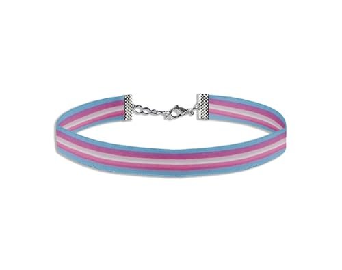 Bulk Transgender Striped Chokers, Gay Pride Necklaces, Jewelry - The ...