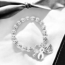 Load image into Gallery viewer, Where There is Love White Ribbon Bracelets - The Awareness Company