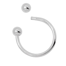Load image into Gallery viewer, White Ribbon Awareness Horseshoe Key Chains - The Awareness Company