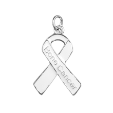 Load image into Gallery viewer, White Ribbon Bone Cancer Charms - The Awareness Company