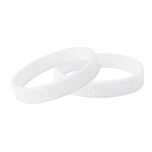 Load image into Gallery viewer, White Silicone Bracelets for Lung Cancer, Bone Cancer - The Awareness Company