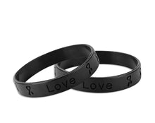 Load image into Gallery viewer, Black Silicone Bracelets for Melanoma, Skin Cancer Awareness - The Awareness Company