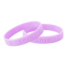 Load image into Gallery viewer, Lavender Silicone Bracelets for Epilepsy, Gynecological Cancer - The Awareness Company