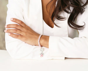 Pink Ribbon Leather Rope Bracelets - The Awareness Company