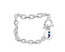 Load image into Gallery viewer, Semicolon Suicide Prevention Chunky Charm Bracelets - The Awareness Company