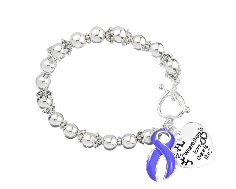 Where There is Love Periwinkle Ribbon Bracelets - The Awareness Company