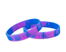 Load image into Gallery viewer, Blue &amp; Purple Silicone Bracelets - The Awareness Company