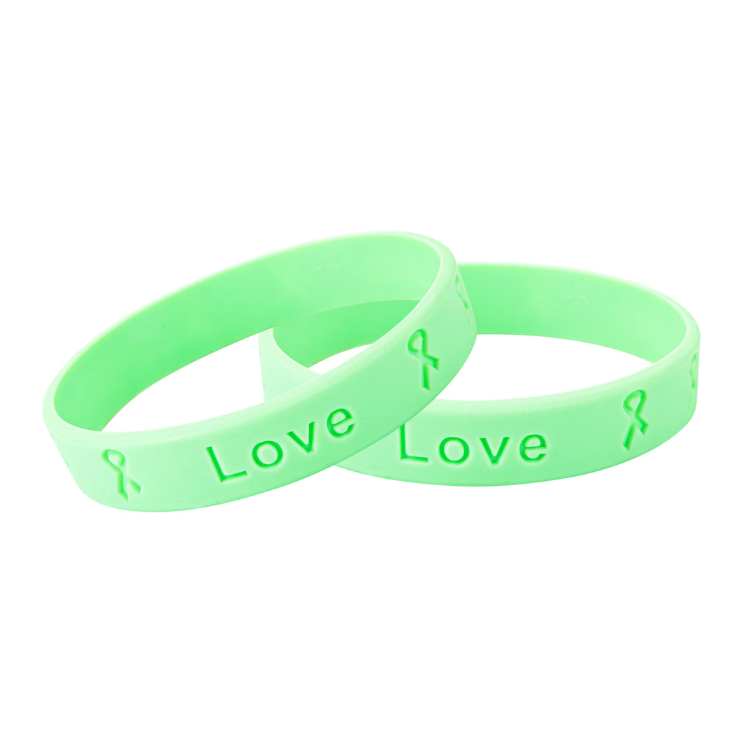 Light Green Silicone Bracelets for Celiac Disease - The Awareness Company