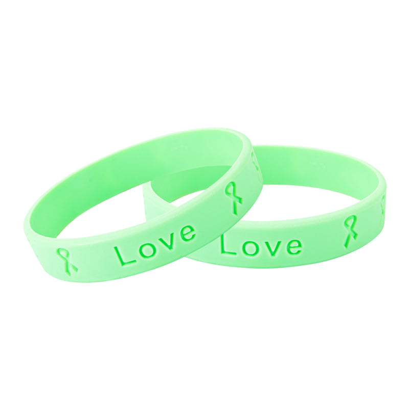 Light Green Silicone Bracelets for Celiac Disease - The Awareness Company