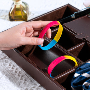 Pansexual Silicone Bracelets, LGBTQ Pansexual Wristbands and Jewelry