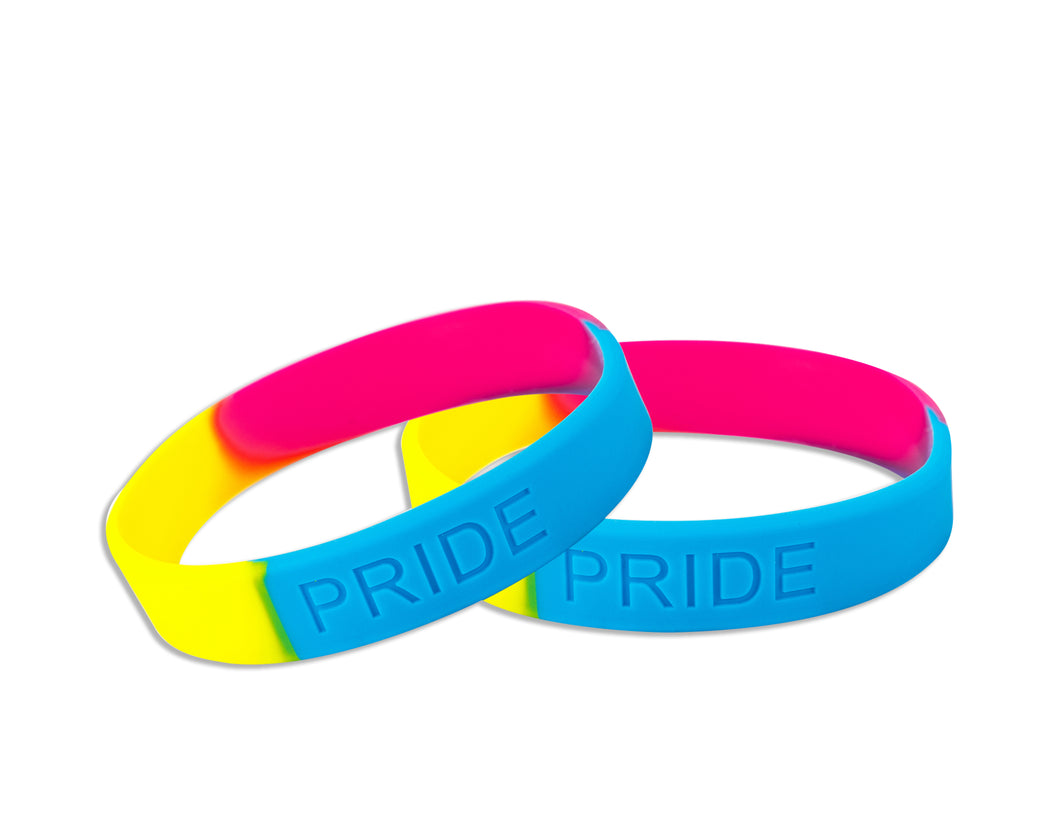 Pansexual Silicone Bracelets, LGBTQ Pansexual Wristbands and Jewelry