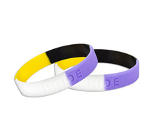 Load image into Gallery viewer, Non-Binary Silicone Bracelets, NonBinary Wristbands, Gay Pride Bands - The Awareness Company