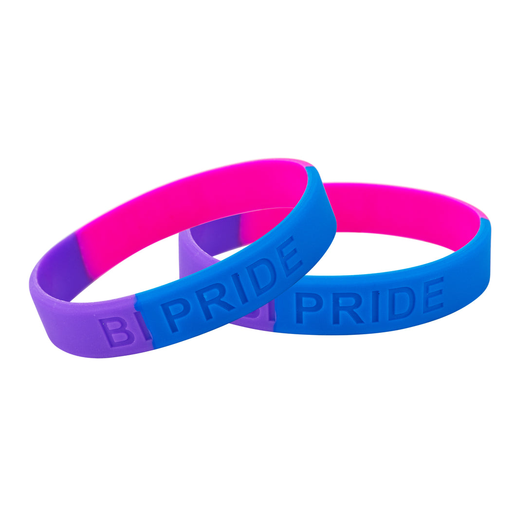 Bisexual Silicone Bracelets, Bisexual Wristbands, LGBTQ Bands - The Awareness Company