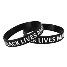 Load image into Gallery viewer, Black Lives Matter Silicone Bracelets, BLM Wristbands - The Awareness Company