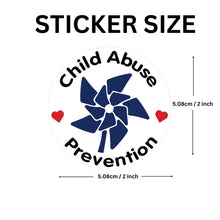 Load image into Gallery viewer, Child Abuse Awareness Stickers, Blue Pinwheel Stickers