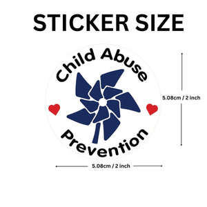 Child Abuse Awareness Stickers, Blue Pinwheel Stickers