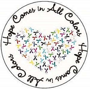 250 Hope Comes In All Colors Stickers (250 per Roll) - The Awareness Company