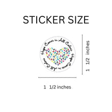 Load image into Gallery viewer, 250 Hope Comes In All Colors Stickers (250 per Roll) - The Awareness Company