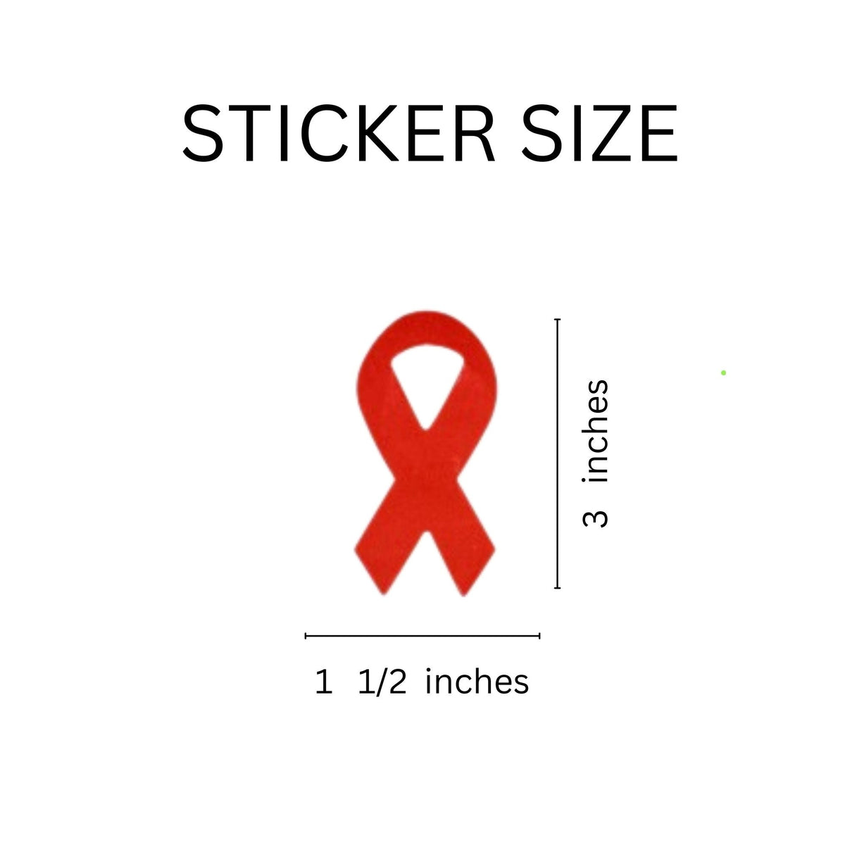 Large Red Ribbon Stickers for HIV/AIDS Awareness, Drug & Alcohol ...